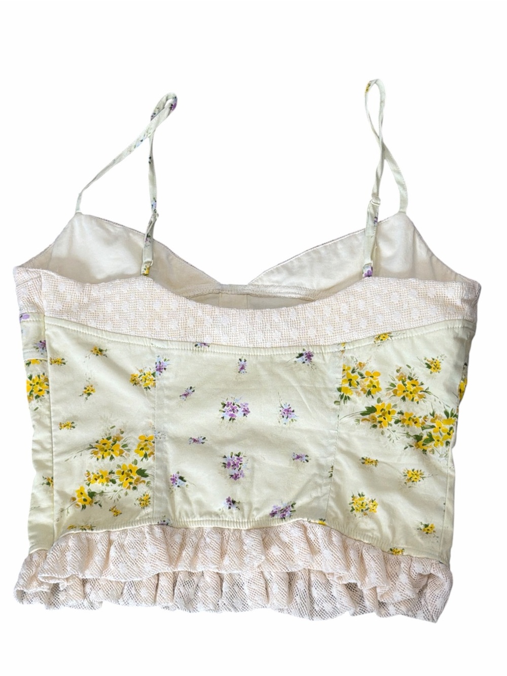 Steve Madden Women's Blossom Sleeveless Ruffle-Trim Top Size Small - Picture 3 of 7
